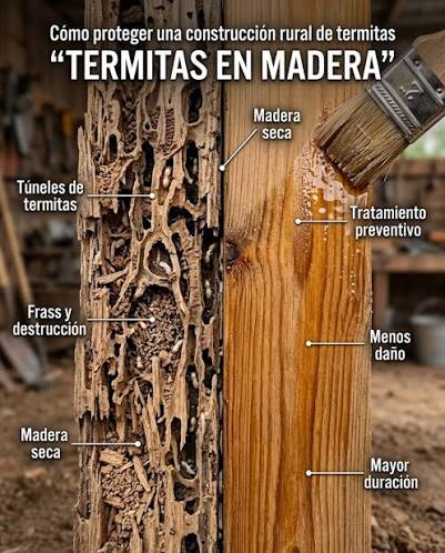 como proteger madera contra termitas
