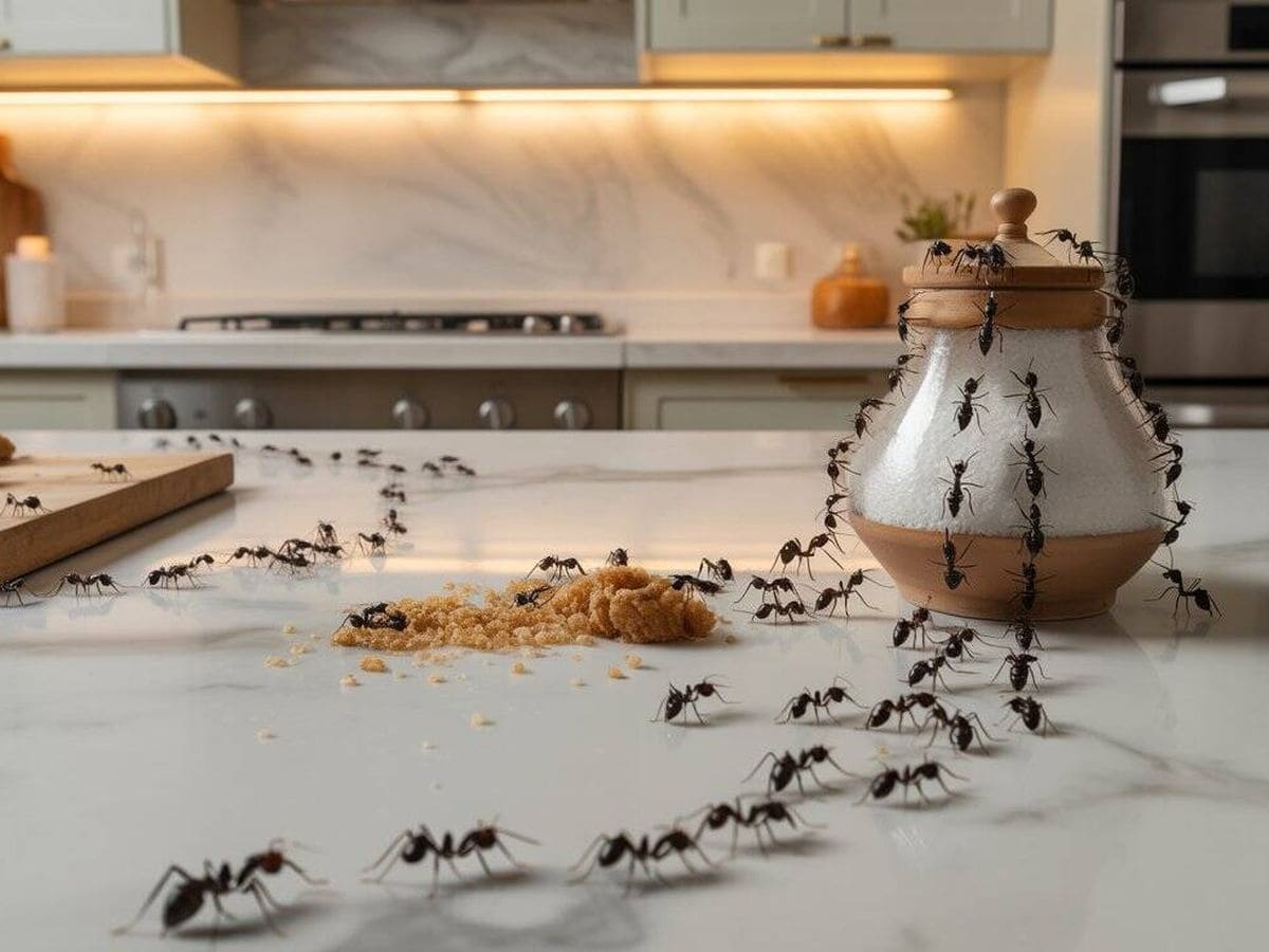 hormigas en la cocina