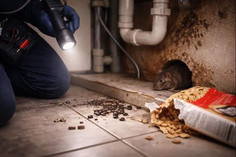 señales para detectar plaga de ratas